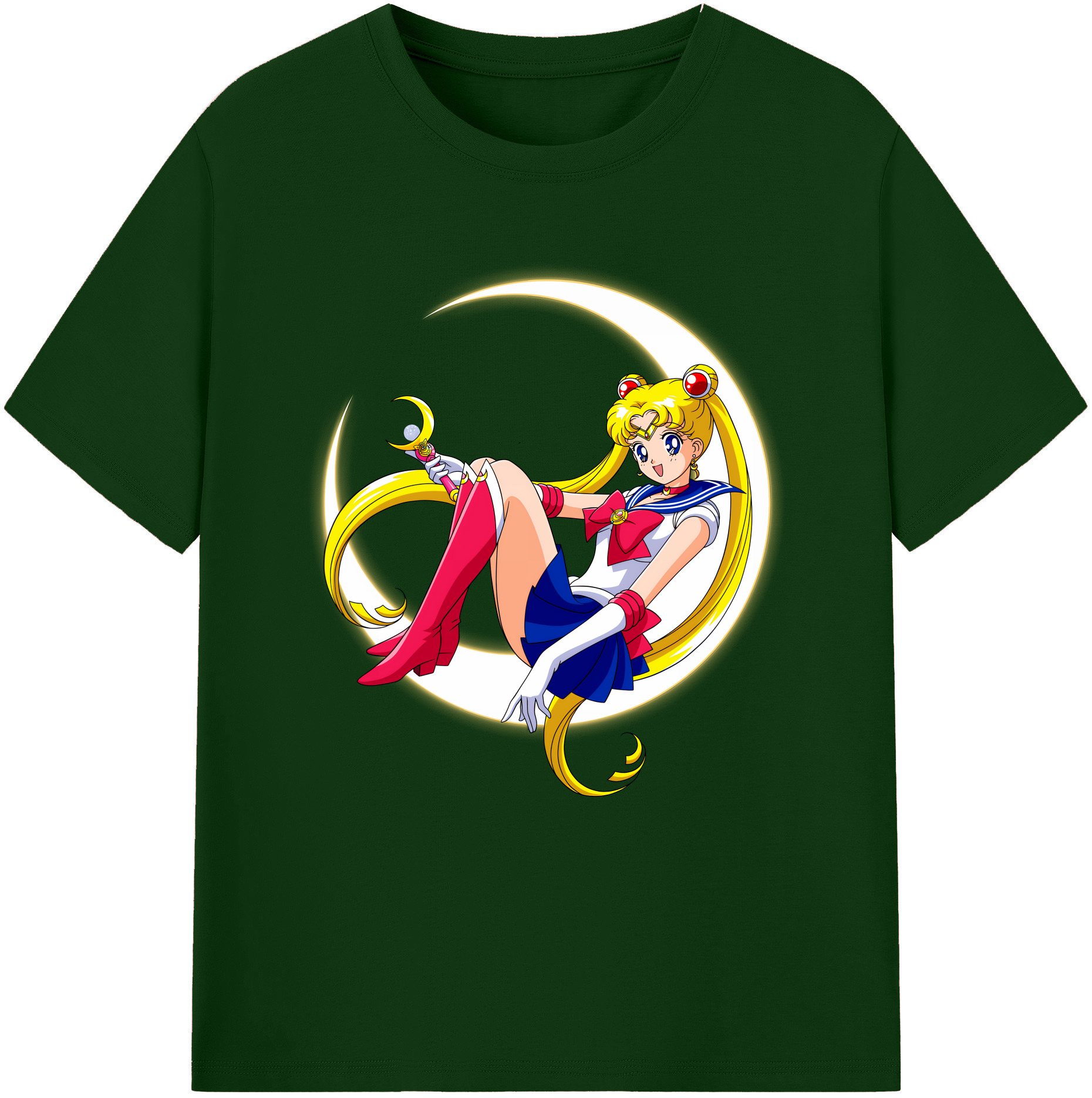 （画像用） 美少女戦士セーラームーン 月野 うさぎ つきの うさぎ Sailor Moon Tsukino Usagi 綿100％半袖Tシャツ（フロントプリント）